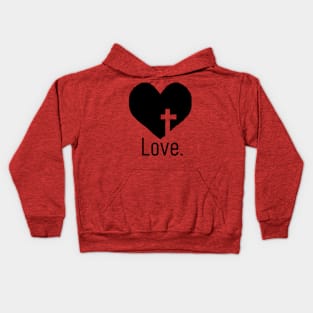 True Love (Black) Kids Hoodie